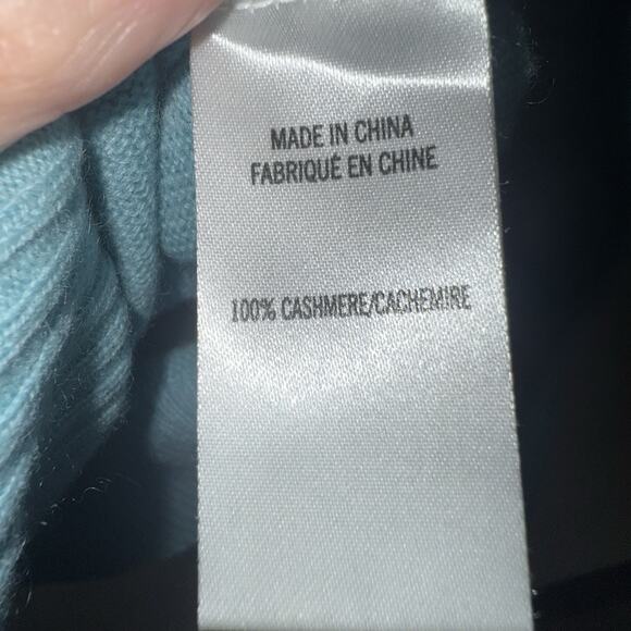 Theory Women’s Aqua 100% Cashmere Crewneck Sweater, Medium, EUC - Picture 7 of 9